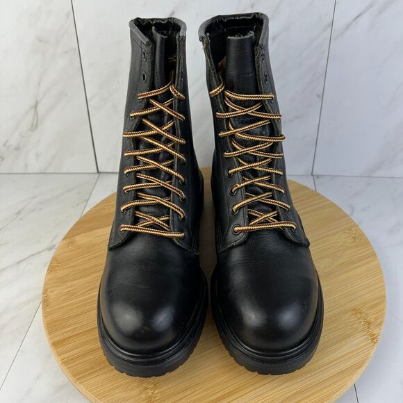 Red Wing 4473 Mens Size 6 D Black Leather Firefighter Combat Work Boots [USA] - Picture 4 of 9